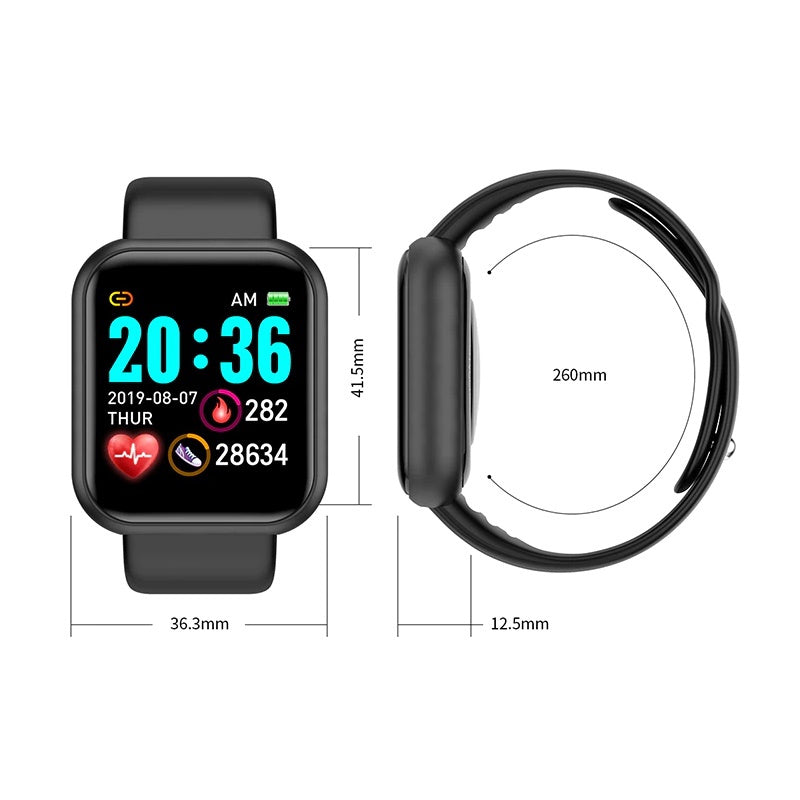 iWear M7 Smart & Fit Watch with Full Touch 1.3'' IPS Media control / HR / Blood pressure / Social Black