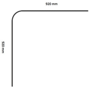 Leijma 8101 Corner Shower Threshold, White 92x92 cm