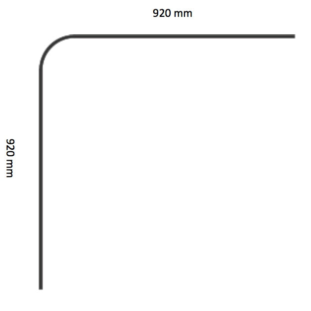 Leijma 8101 Corner Shower Threshold, White 92x92 cm
