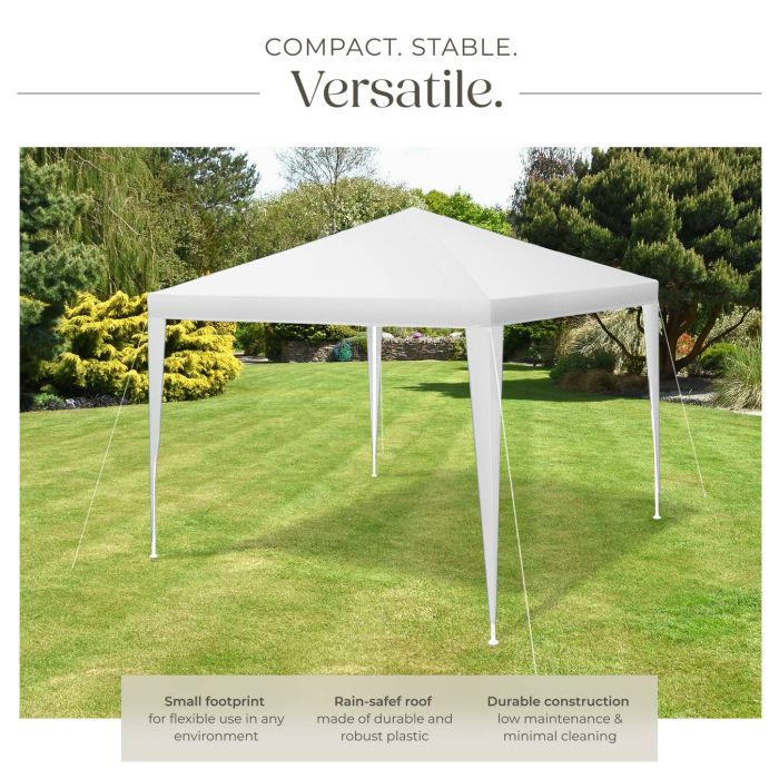 Tectake Gazebo Farah, White, 3 x 3 m