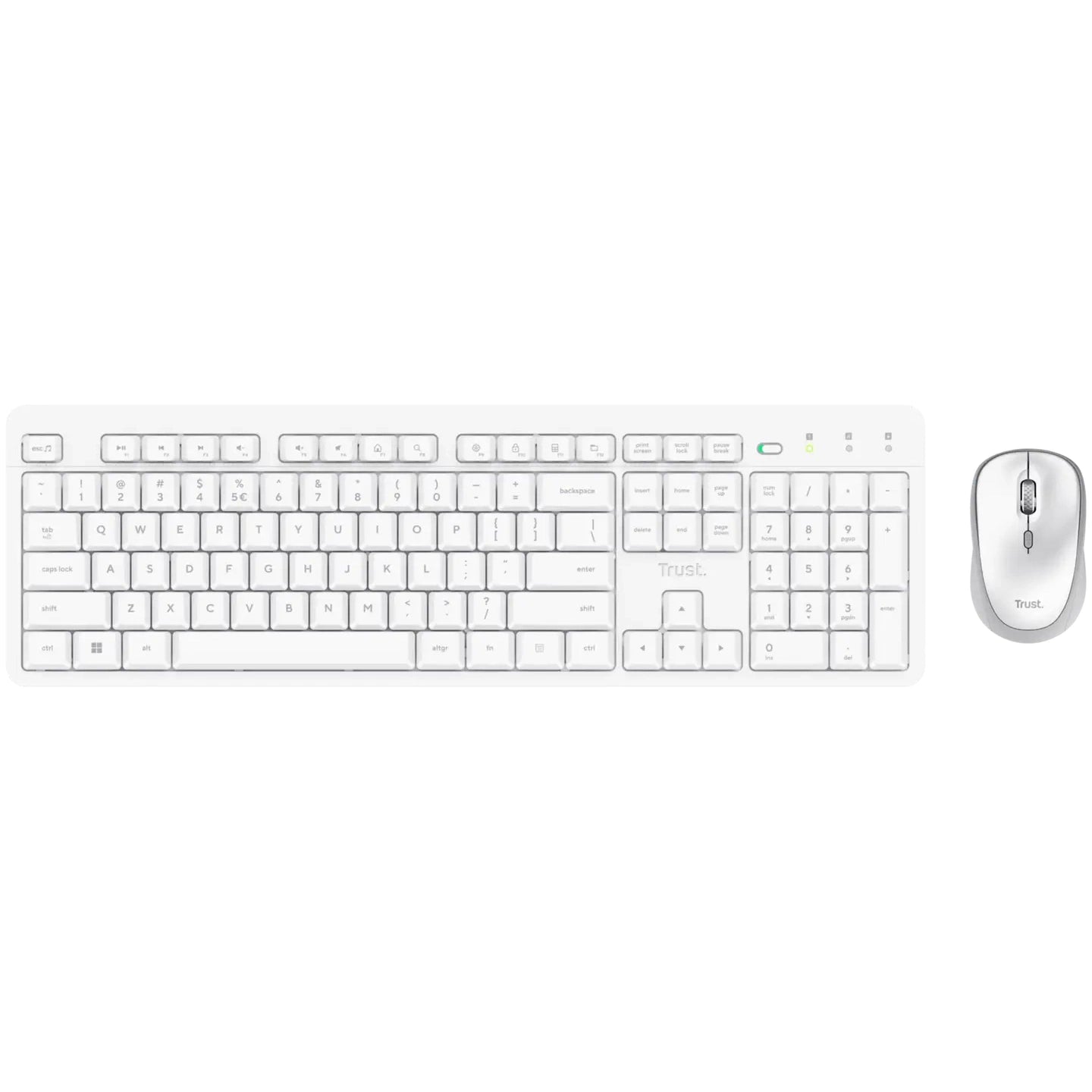 Trust Ody II Wireless Keyboard and Mouse White