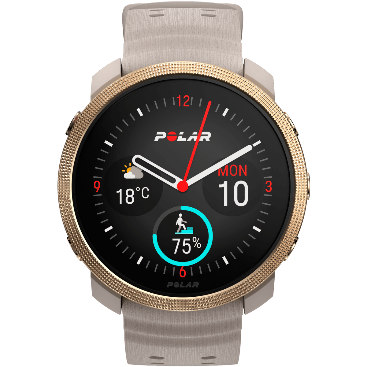 Polar Vantage M3 Sports Watch Greige Gold S-L