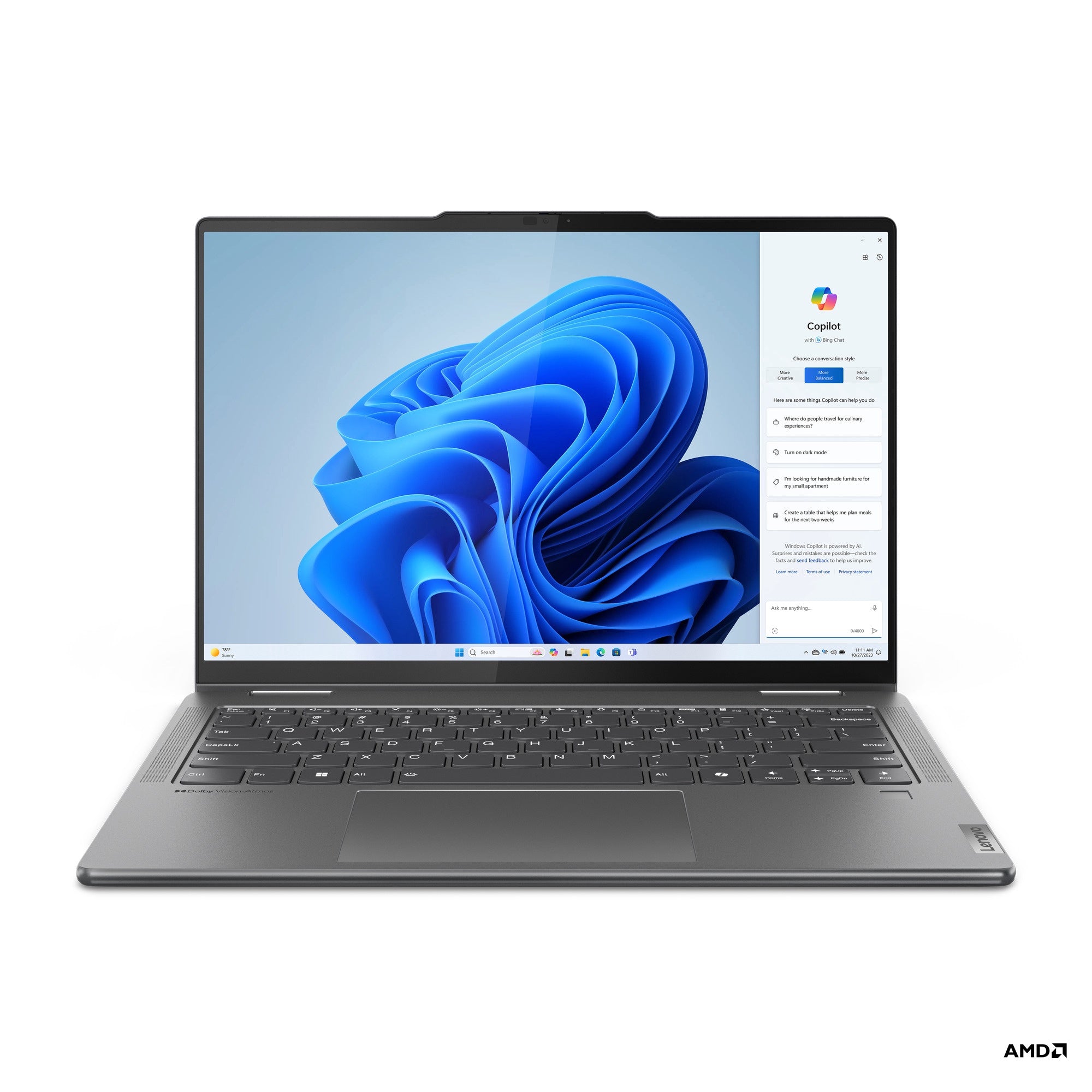 Laptop Lenovo Yoga 7 2in1 14AHP9, AMD Ryzen 5 8640HS, 16 GB/1 TB, 14 ", AMD Radeon 760M