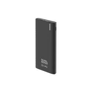 Celly Dual 5000mAh Power Bank, Black