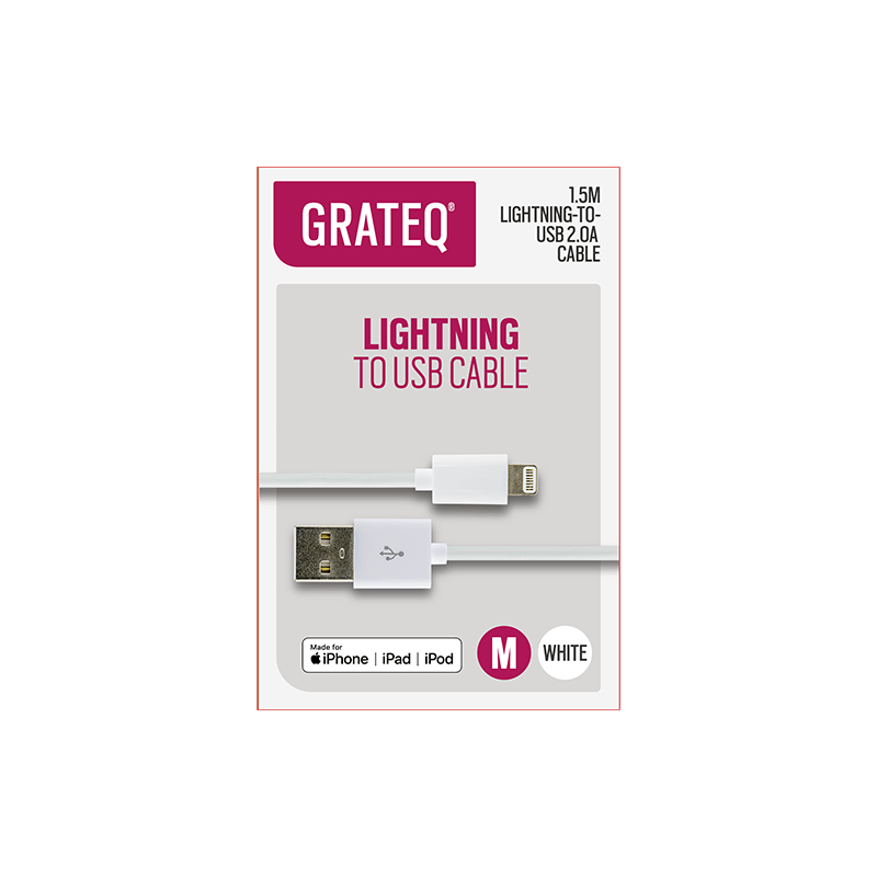 Grateq Lightning to USB-A Cable 1.5M