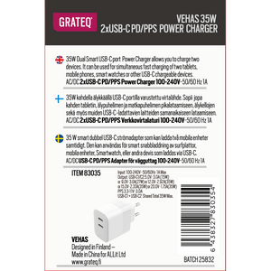 Grateq Vehas 35W USB-C Charger