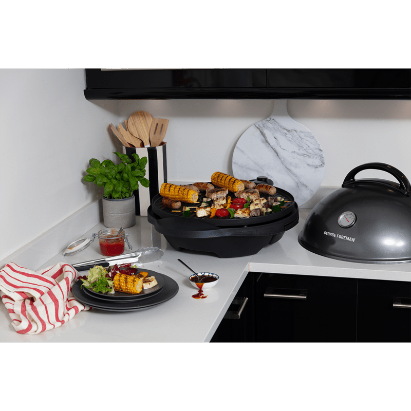 George Foreman Indoor/Outdoor Electric Grill, Black
