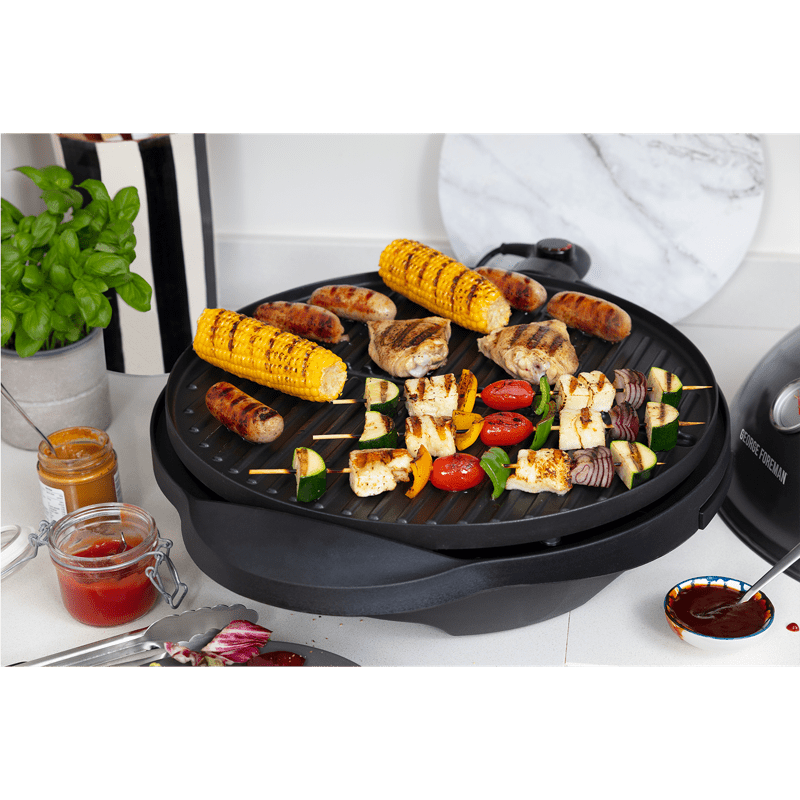 George Foreman Indoor/Outdoor Electric Grill, Black