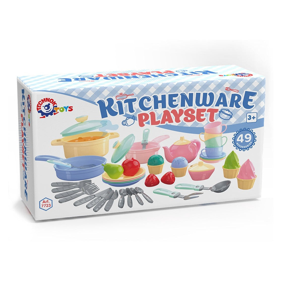 Toy Kitchen Utensil Technok Kitchenware Playset, Various Colors