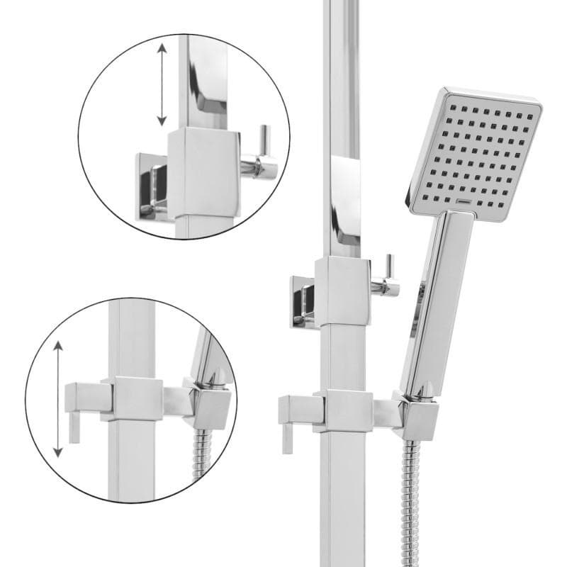 Viking Choice Shower Set, Hand shower and rain shower with bath mixer 30cm