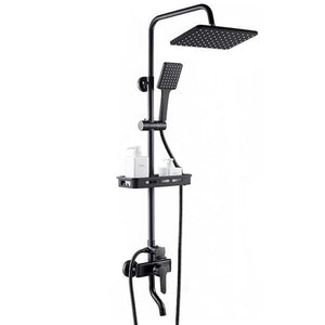 Adjustable Dual Head Bathroom Shower 3-in-1 Faucet Mixer, Exposed Valve
