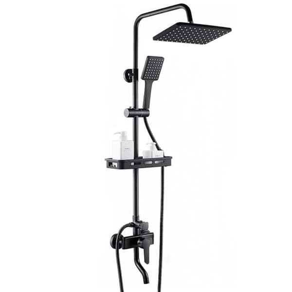 Adjustable Dual Head Bathroom Shower 3-in-1 Faucet Mixer, Exposed Valve