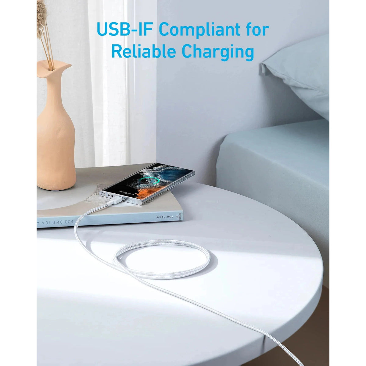 Anker 322 USB-C to Lightning Cable, 1.8 m, White
