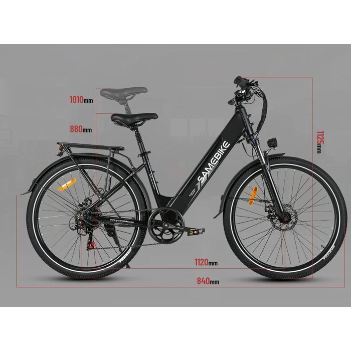 Samebike Electric Bicycle RS-A01 Pro, 1000W, Black