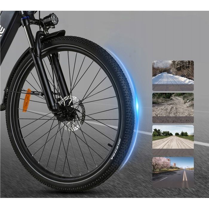Samebike Electric Bicycle RS-A01 Pro, 1000W, Black