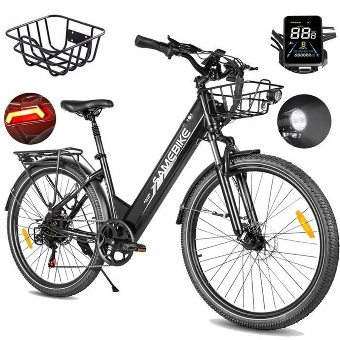 Samebike Electric Bicycle RS-A01 Pro, 1000W, Black