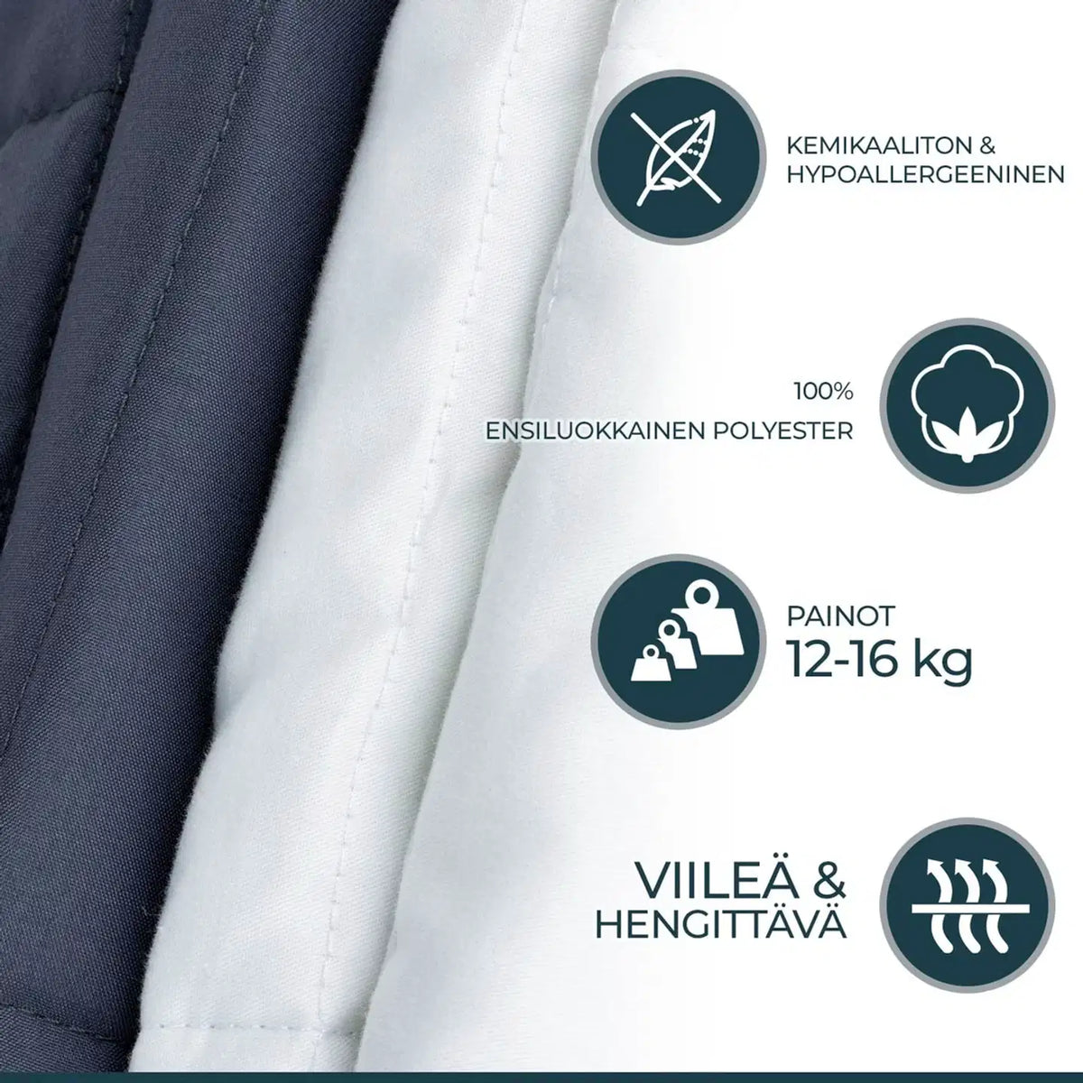 Polar Night Weighted Blanket 16 kg, 200 x 220 cm