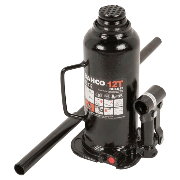 Bahco 12-ton Screwable Bottle Jack, Black