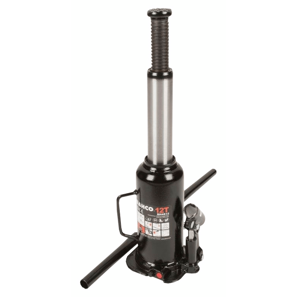 Bahco 12-ton Screwable Bottle Jack, Black
