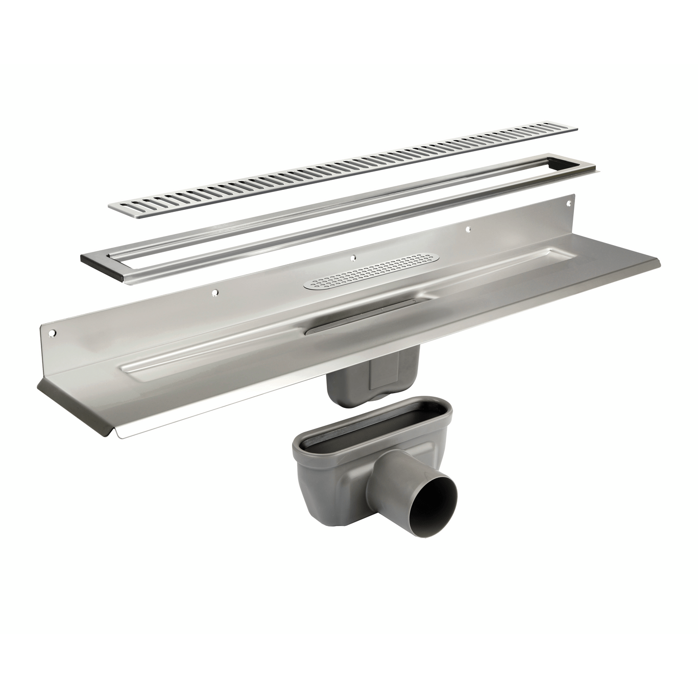 Unidrain Line 1003 Floor Drain Fixture 700mm with Two Wall Flanges