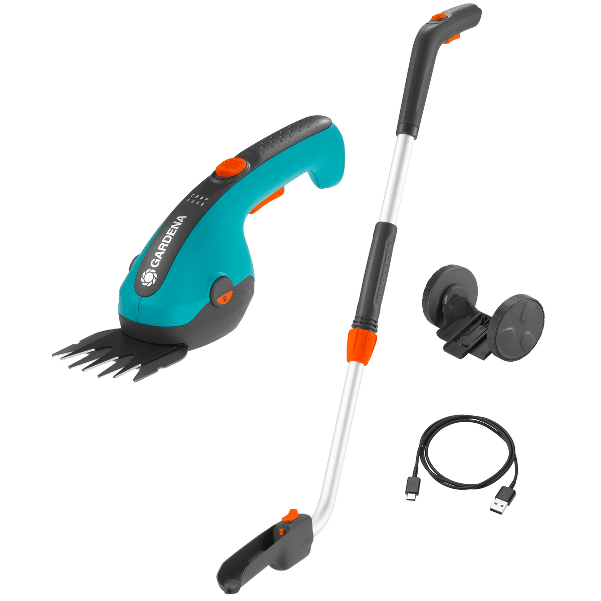Gardena Cordless Grass Shears Set, Blue