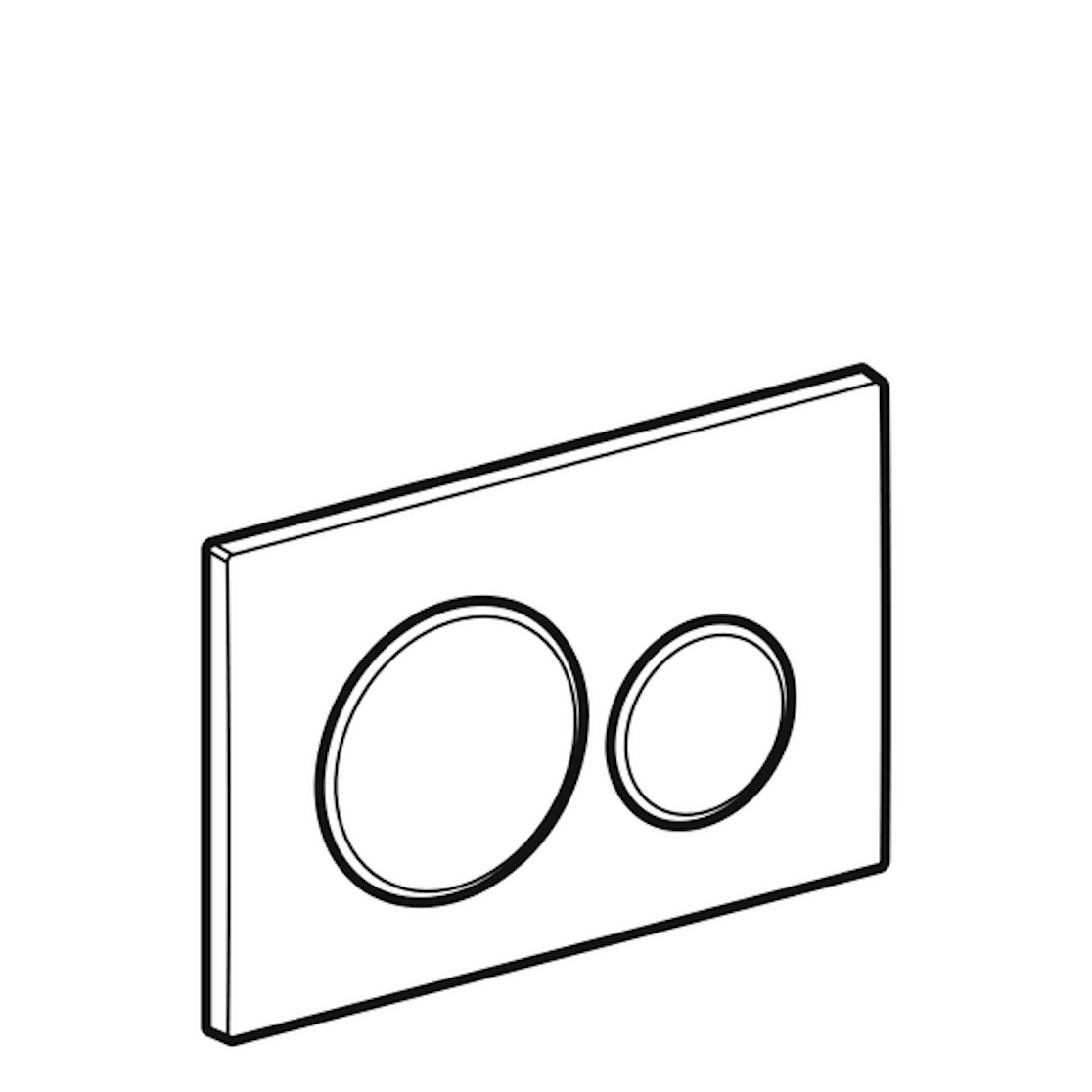 Geberit Sigma 20 Matte Chrome/Chrome Flush Plate