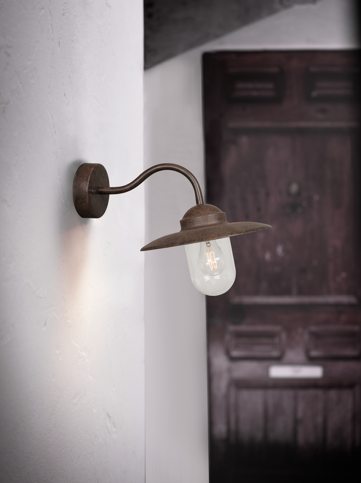 Nordlux Luxembourg Vägglampa – Rostig
