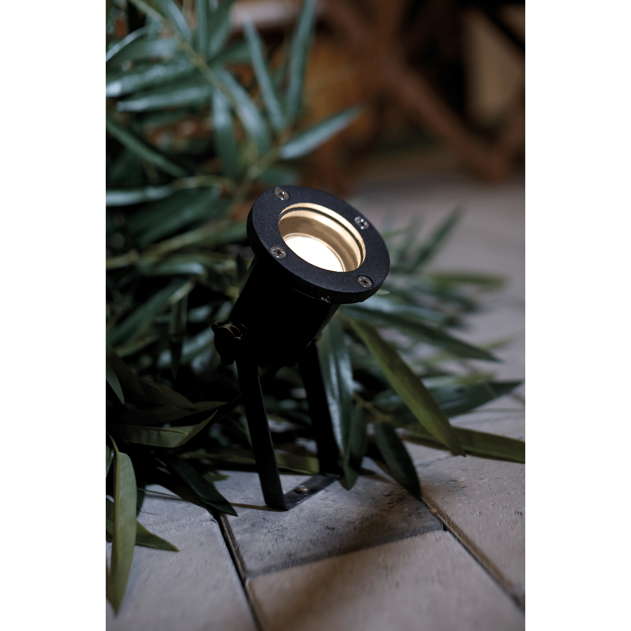Outdoor Spotlight GU10 100mm, Black
