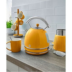 SWAN Retro STP7050YELNEU Toaster and Kettle Set Yellow, 850 Watt, 2 Slots