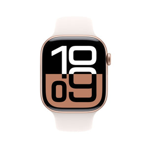 Apple Watch Series 10 GPS 46mm Rose Gold Aluminium Case with Light Blush Sport Band M/L