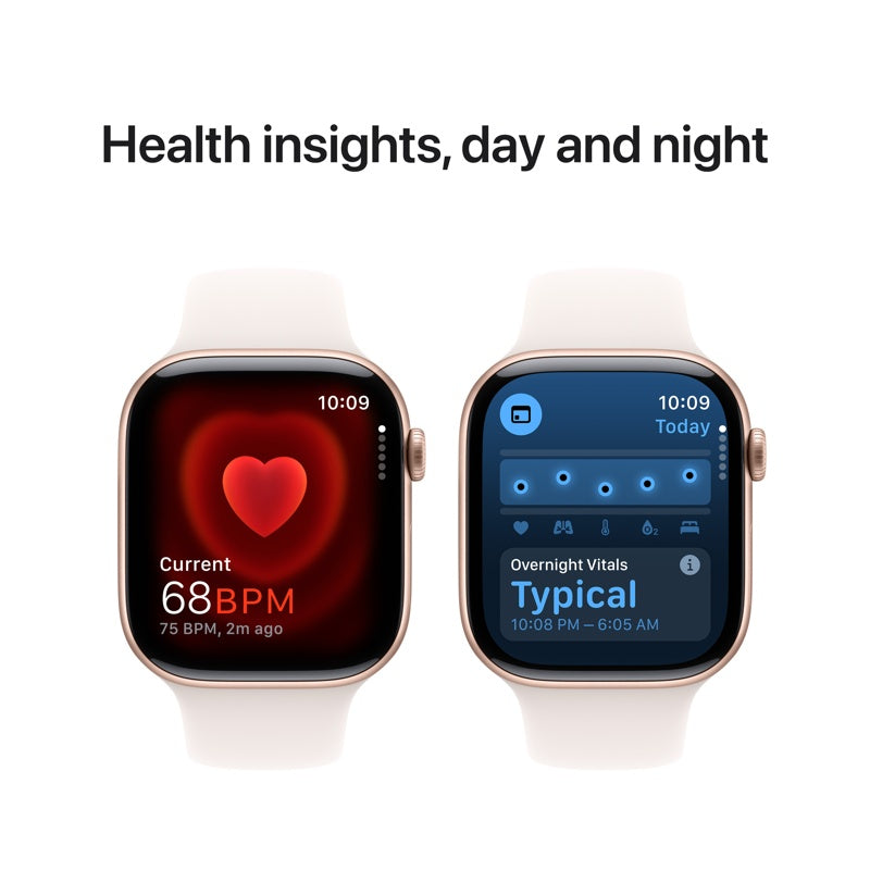 Apple Watch Series 10 GPS 46mm Rose Gold Aluminium Case with Light Blush Sport Band M/L