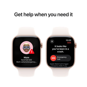 Apple Watch Series 10 GPS 46mm Rose Gold Aluminium Case with Light Blush Sport Band M/L