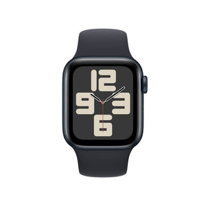 Apple Watch SE GPS 40mm Midnight Aluminum Case and Midnight Sport Band, S/M MXE73