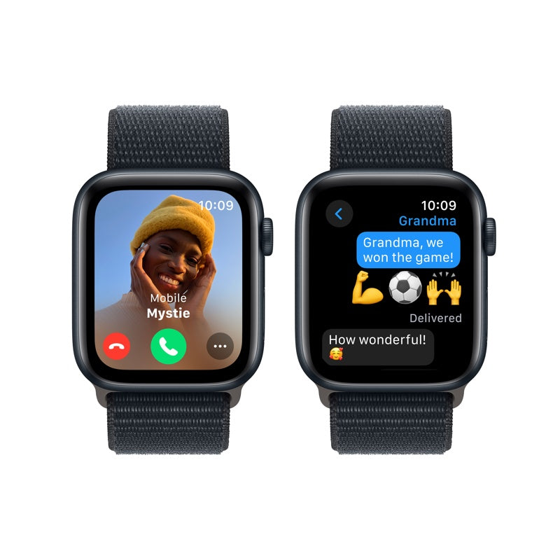 Apple Watch SE GPS 44mm Midnight Blue Aluminum Case and Midnight Blue Sport Loop MREA3