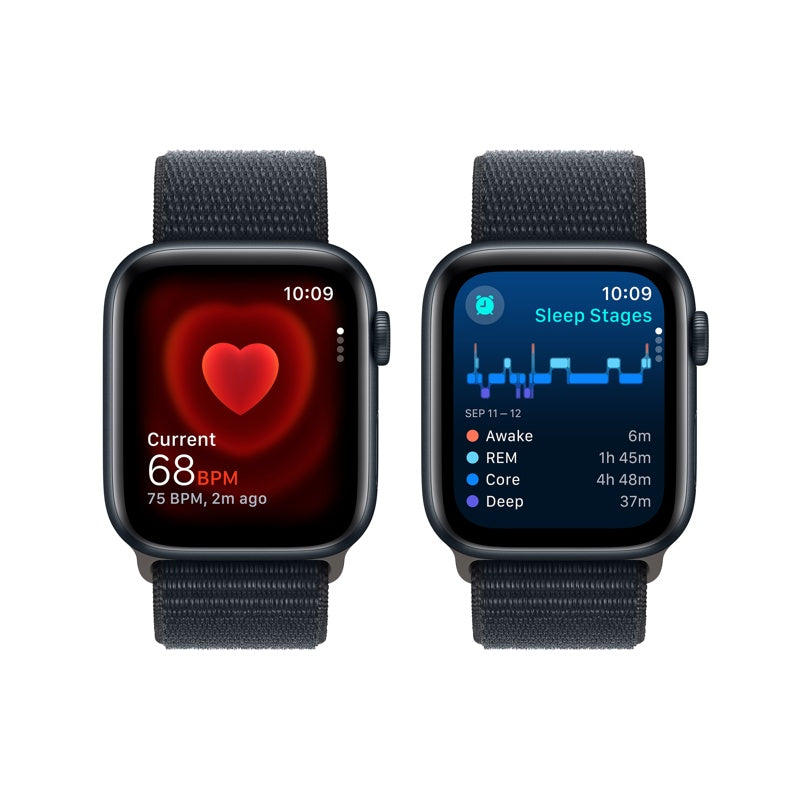Apple Watch SE GPS 44mm Midnight Blue Aluminum Case and Midnight Blue Sport Loop MREA3