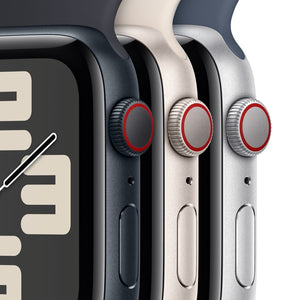 Apple Watch SE 2nd Gen GPS + Cellular, 44mm Midnight Aluminum Case with Midnight Sport Band