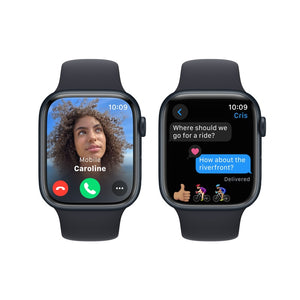 Apple Watch Series 9 GPS 45mm Midnight Blue Aluminum Case with Midnight Blue Sport Band, M/L MR9A3