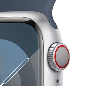 Apple Watch Series 9 GPS+Cellular 45mm Silver aluminium, Storm Blue Sport Band