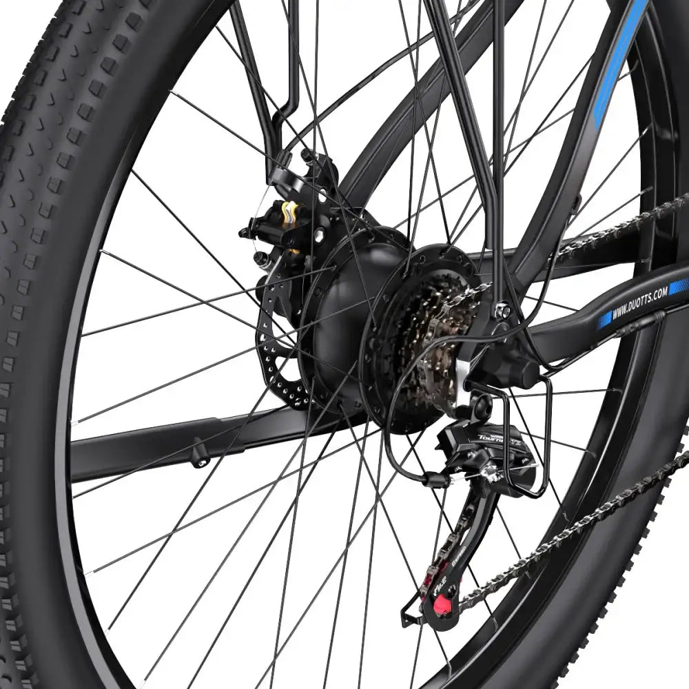 Duotts C29 750W 29" Electric Mountain Bike, 720Wh, 48V, Black/Blue