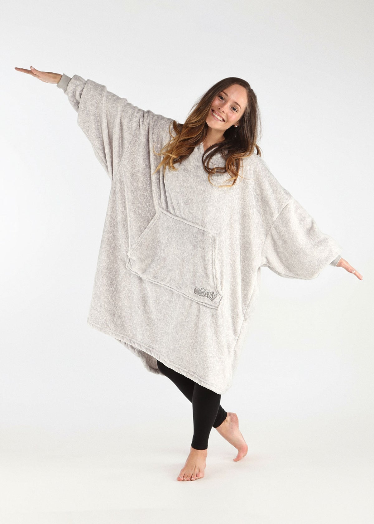 The Comfy Dream Wearable Blanket Hoodie, Heather Gray