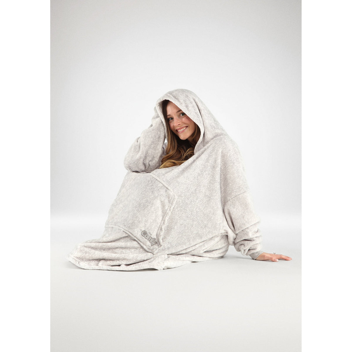 The Comfy Comfy T Wearable Blanket, Heather Gray