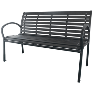 Lykke Garden Bench Fjordheim 125x60x80 cm Black