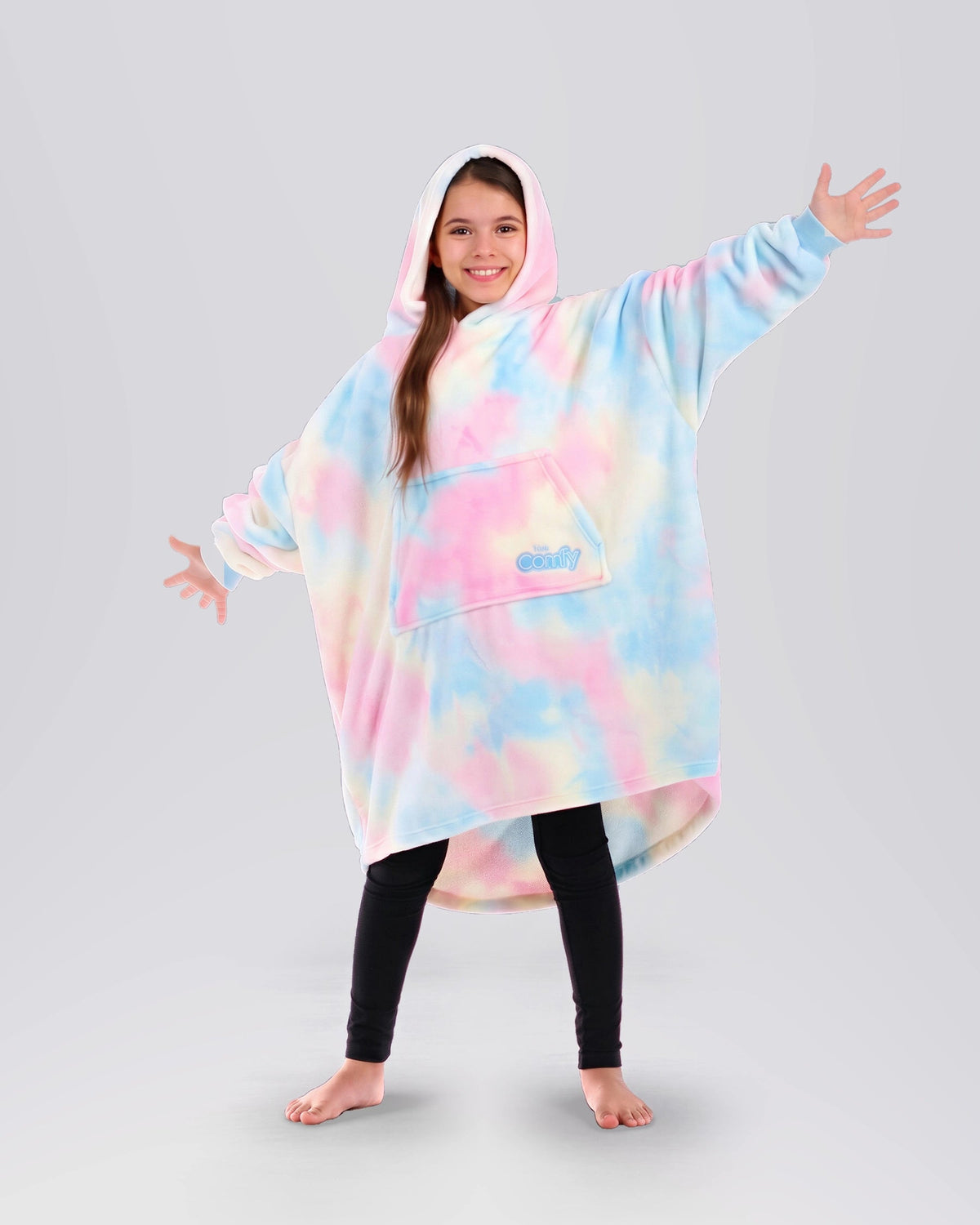 The Comfy Dream Jr Wearable Blanket Hoodie, Cotton Candy Tie Dye