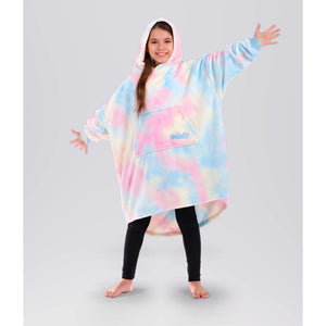 The Comfy Dream Jr Wearable Blanket Hoodie, Cotton Candy Tie Dye