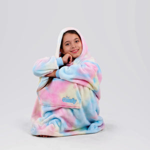 The Comfy Dream Jr Wearable Blanket Hoodie, Cotton Candy Tie Dye