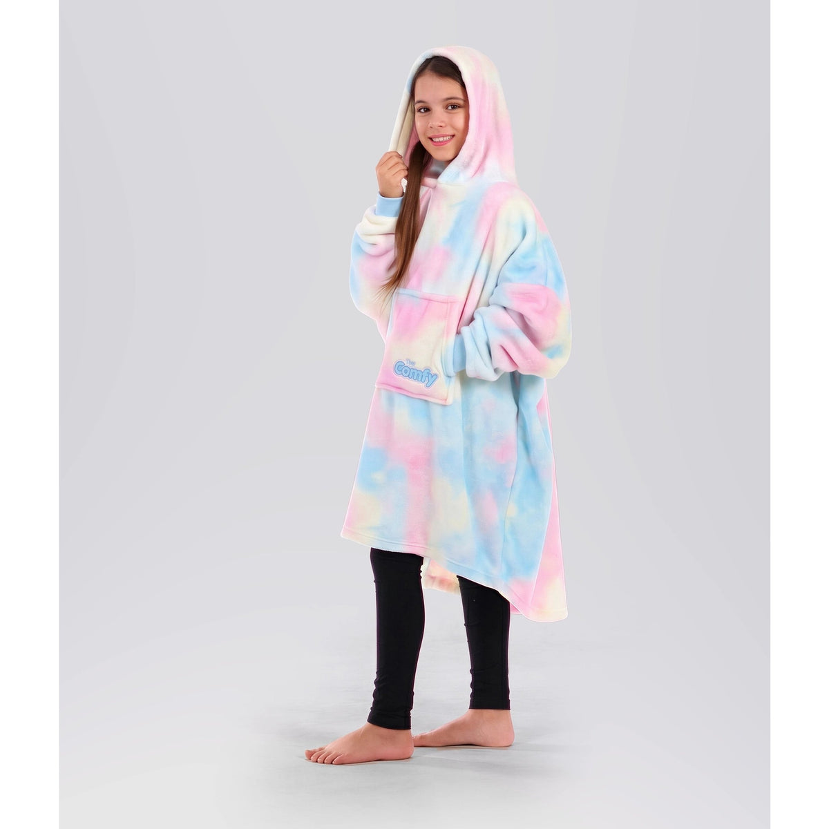 The Comfy Dream Jr Wearable Blanket Hoodie, Cotton Candy Tie Dye