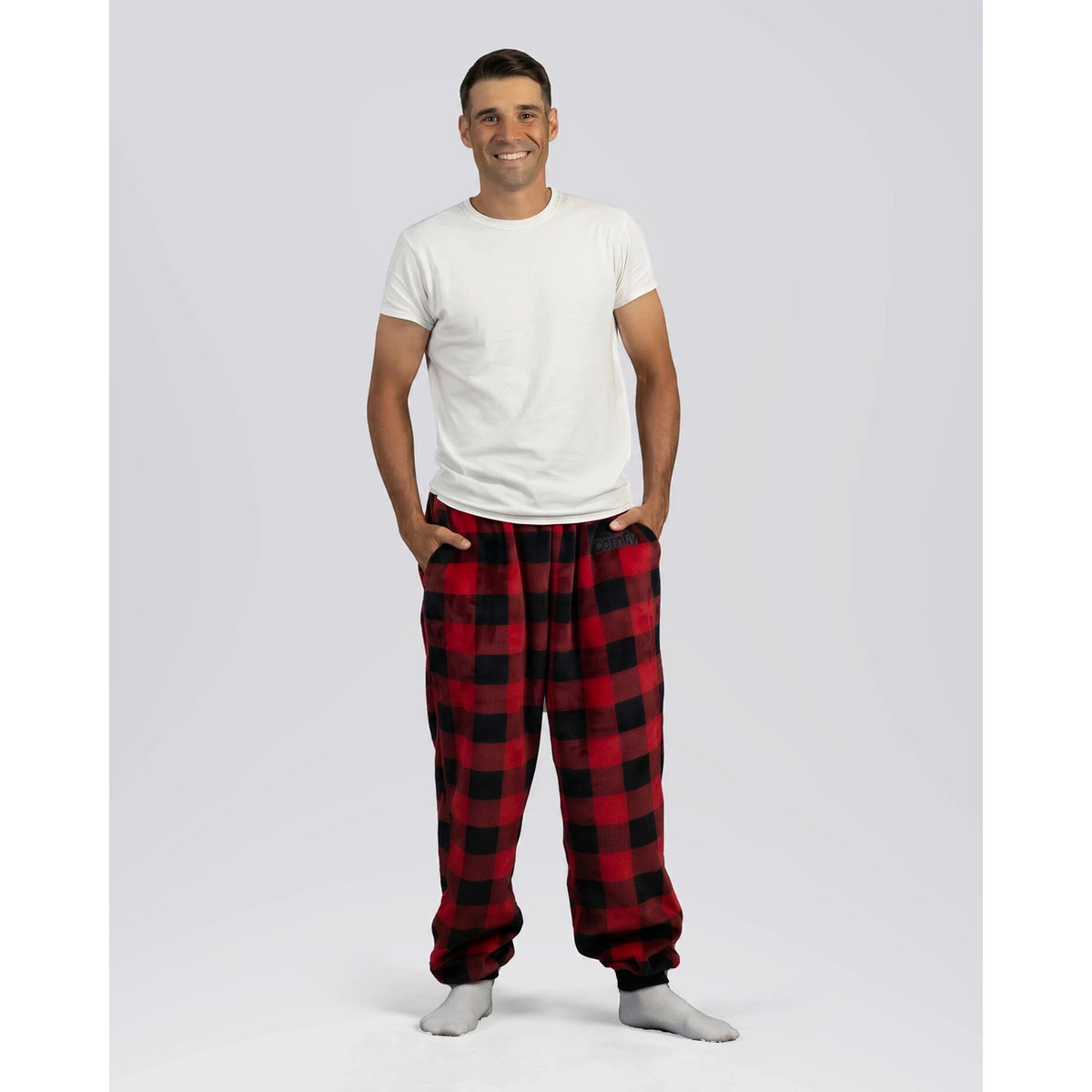 The Comfy Dream Pants Lounge Pants, Red Plaid