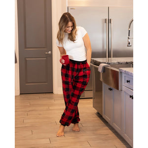 The Comfy Dream Pants Lounge Pants, Red Plaid