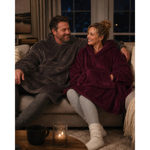 The Comfy Dream Wearable Blanket Hoodie, Dark Gray