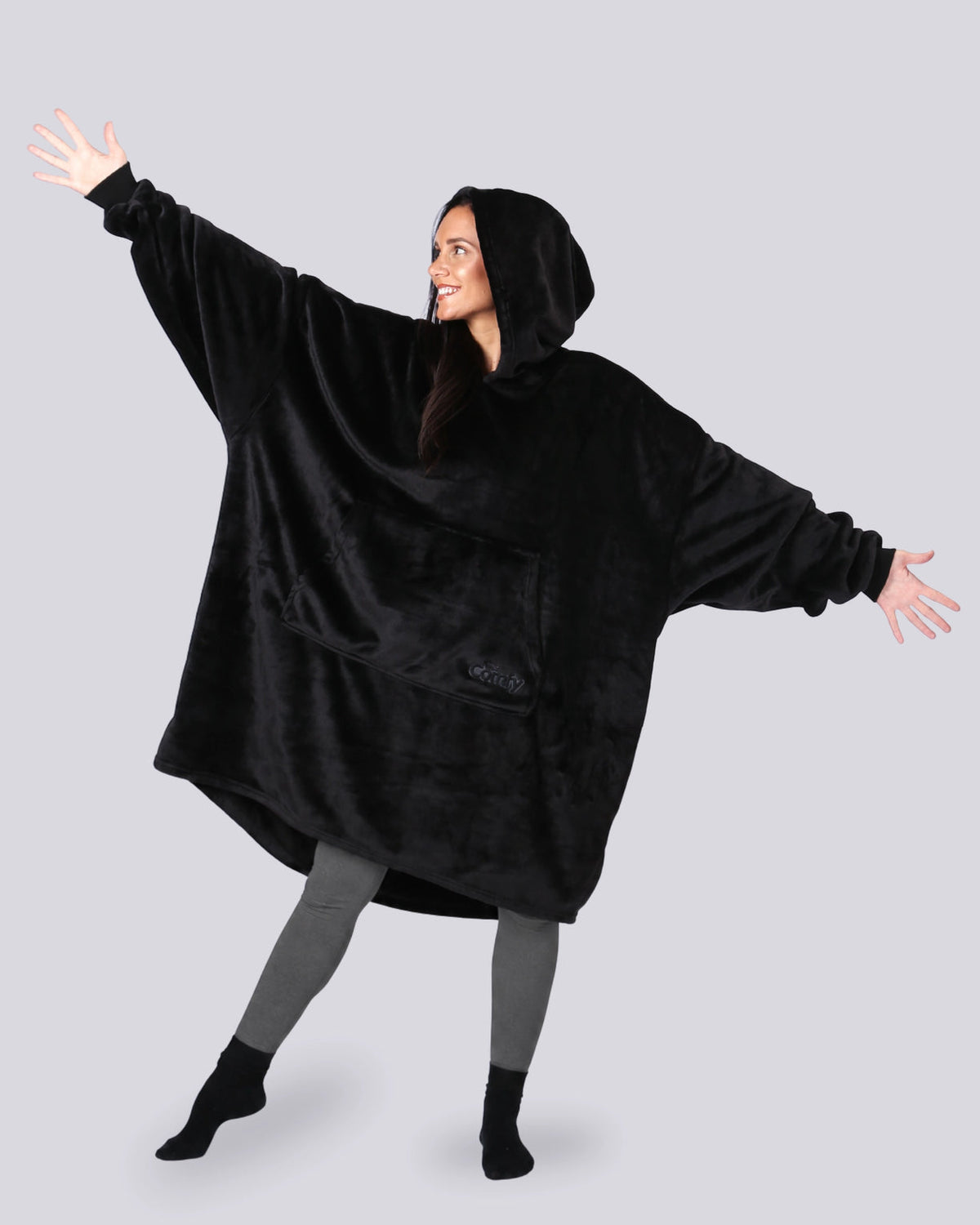 The Comfy Dream Wearable Blanket Hoodie, Black